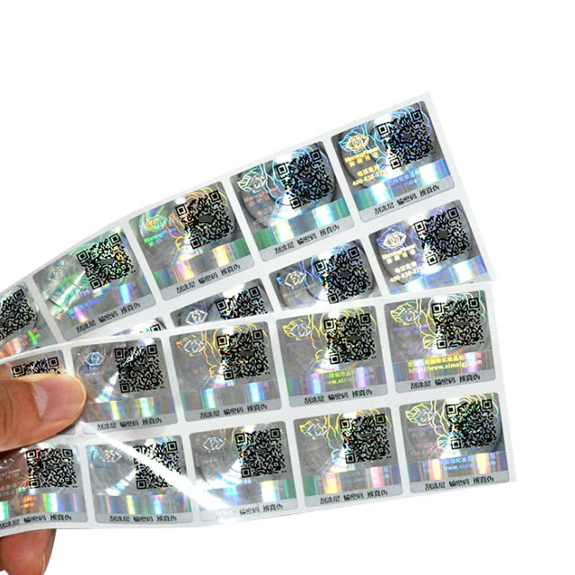 Custom 3D Anti-Fake Adhesive Hologram Security Code Sticker Sheet Label