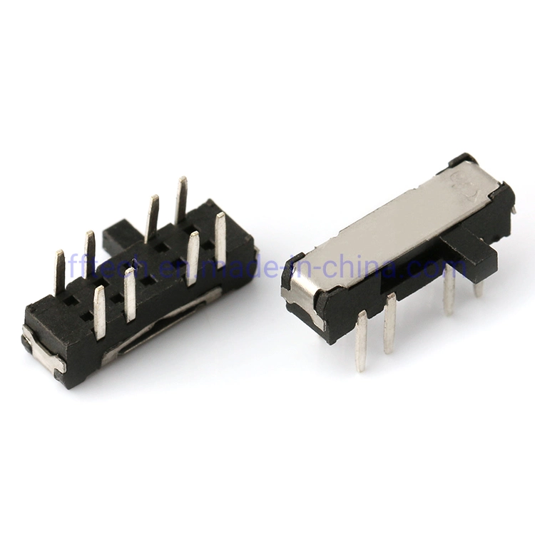 En ángulo recto de mejor venta Tipo de DIP switches diapositiva 8las patillas 3 Posición 2p3t mini interruptor deslizante