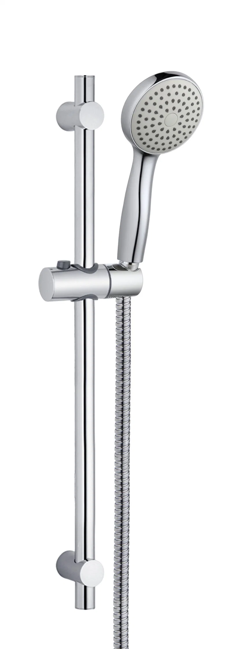 Bathroom Stainless Steel Tube, Square Shower Sliding Bar Bathroom, with Wall Bracket and ABS Slider