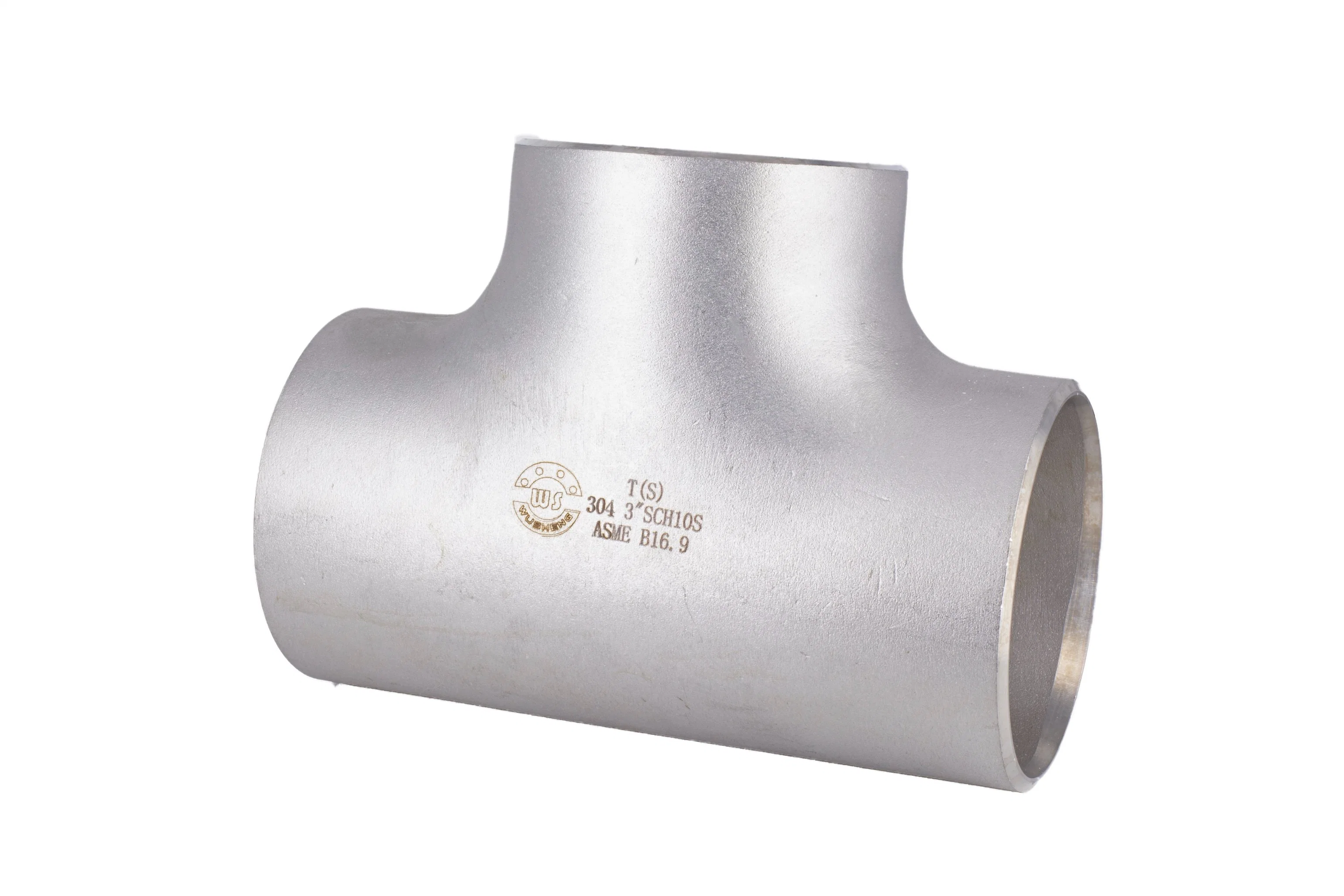 Stainless Steel 304/304L 316/316L Seamed Pipe Fittting 3 Way Welding Equal Tee