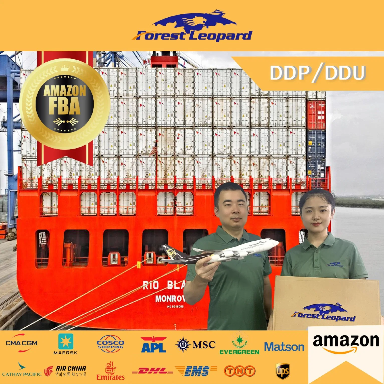 Porta mais barato para o transporte marítimo de porta a partir de Shenzhen Guangzhou China à Europa/UK/EUA Depósito Amazônica