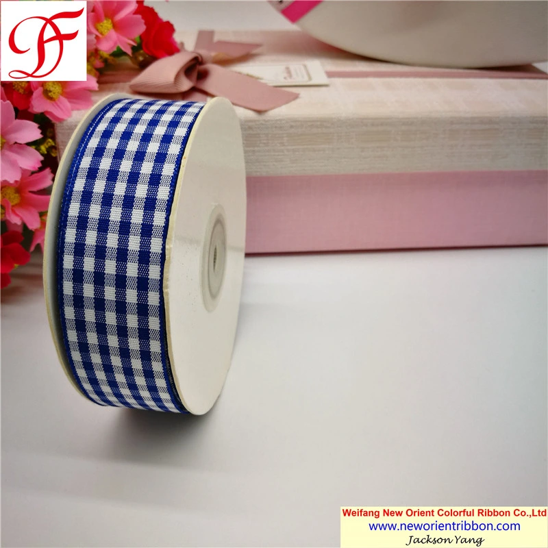 Top und stabile Qualität von Gingham Ribbon / Check Ribbon höchstens Konkurrenzfähiger Preis für Geschenke/Verpackung/Urlaub/Dekoration/Bekleidung direkt von Leading Factory in C