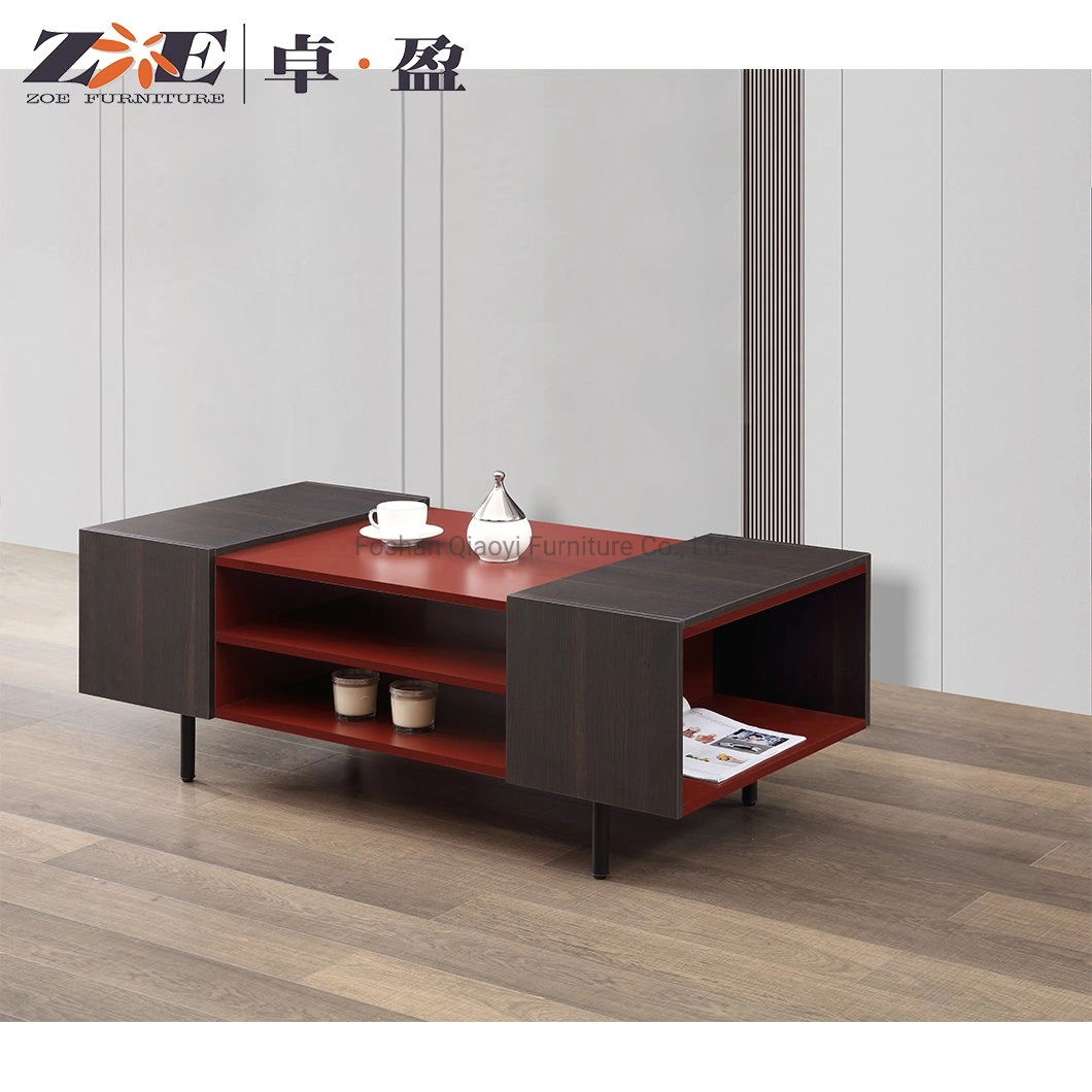 Luxury Vintage Living Room Furniture Red MDF Sideboard Mini Corner Home Coffee Side Cabinet