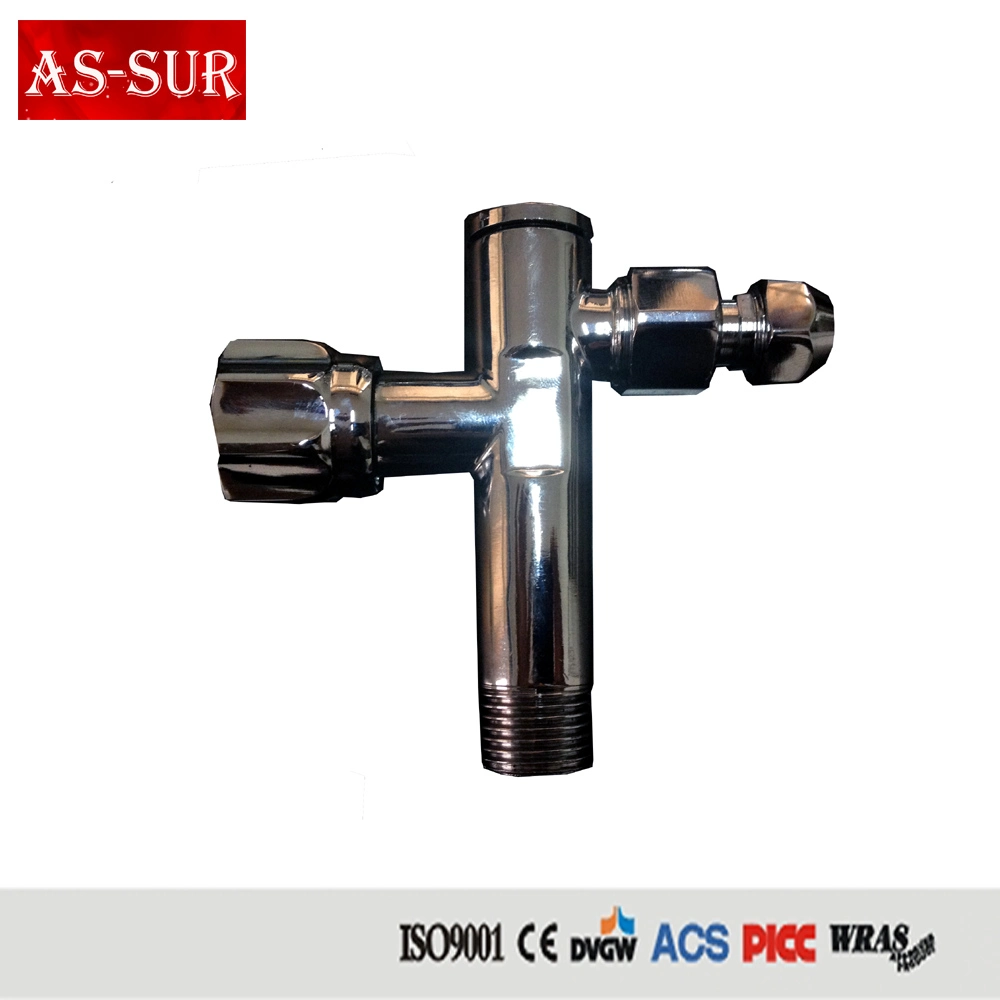 ANSI/DIN Water Tap Chrome Plated Brass Angle Valve A1302