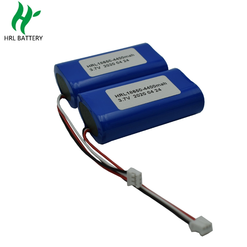 Batterie Li-ion rechargeable personnalisée deux batteries 18650 Cells18650 Batterie 3,7 V 7,4 V.