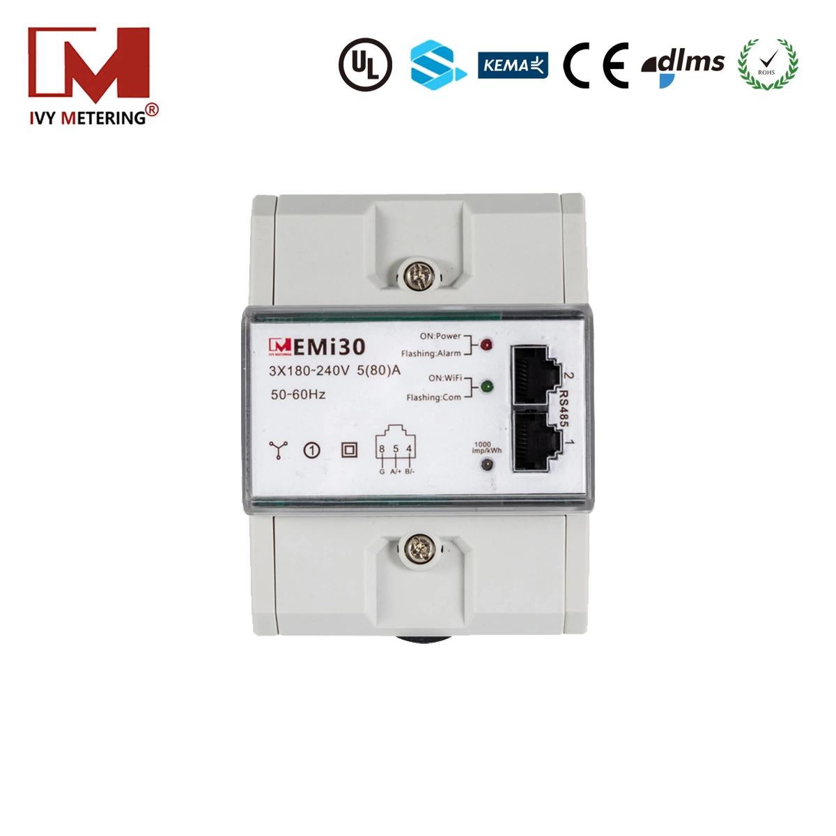 Three Phase 4 Wires DIN Rail Type Smart WiFi Electricity Remote Control Energy Meter