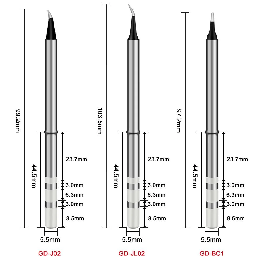 Gvda B2 Bc3 Bc2 Ils K65 D24 Bl K Electric Soldering Iron Tips for Gd300 DIY Replacement Solder Head Soldering Iron Sting