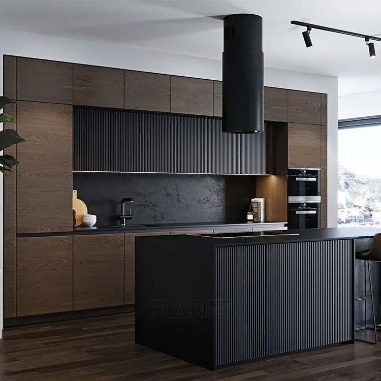 Luxury Furniture New Designs Cupboard Cabinet PVC Countertop Kitchen