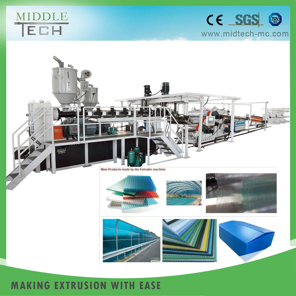 Lowest Price Plastic PC PP Hollow Sheet/Panel Extrusion/Extruder Making Machine