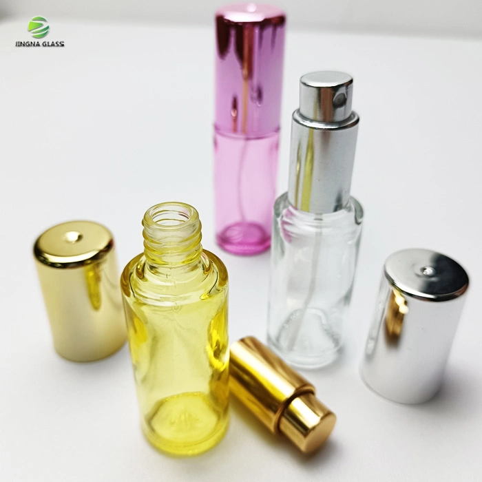 Mini vacío Luxury Refilable Custom Wholesale/Supplier vidrio de color redondo Botella de perfume