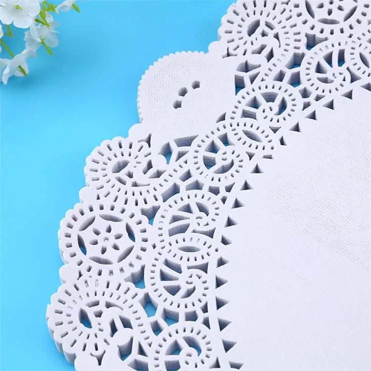 Oblong White Orange Oval Paper Lace Large Round Pastel Colored Paper Doilies