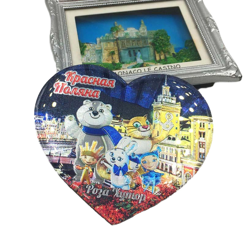 Customized Souvenir Metal Foil Printing Magnet Different Countries Tourist Gift