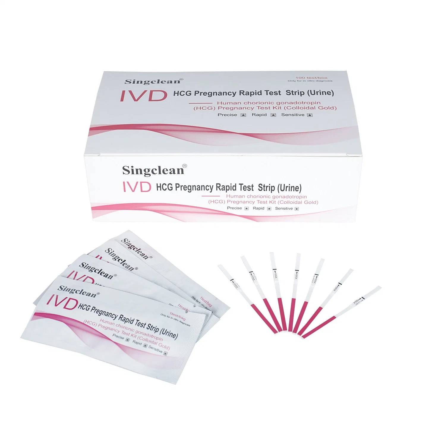 China Carton Package Pregnancy Test Strip HCG for Baby Check 99.9% Accuracy