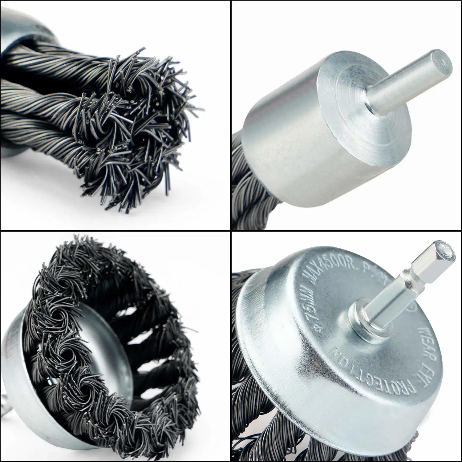 Metal Rust Removal Polishing Steel Wire Wheels Abrasive Brushes Set for Tools