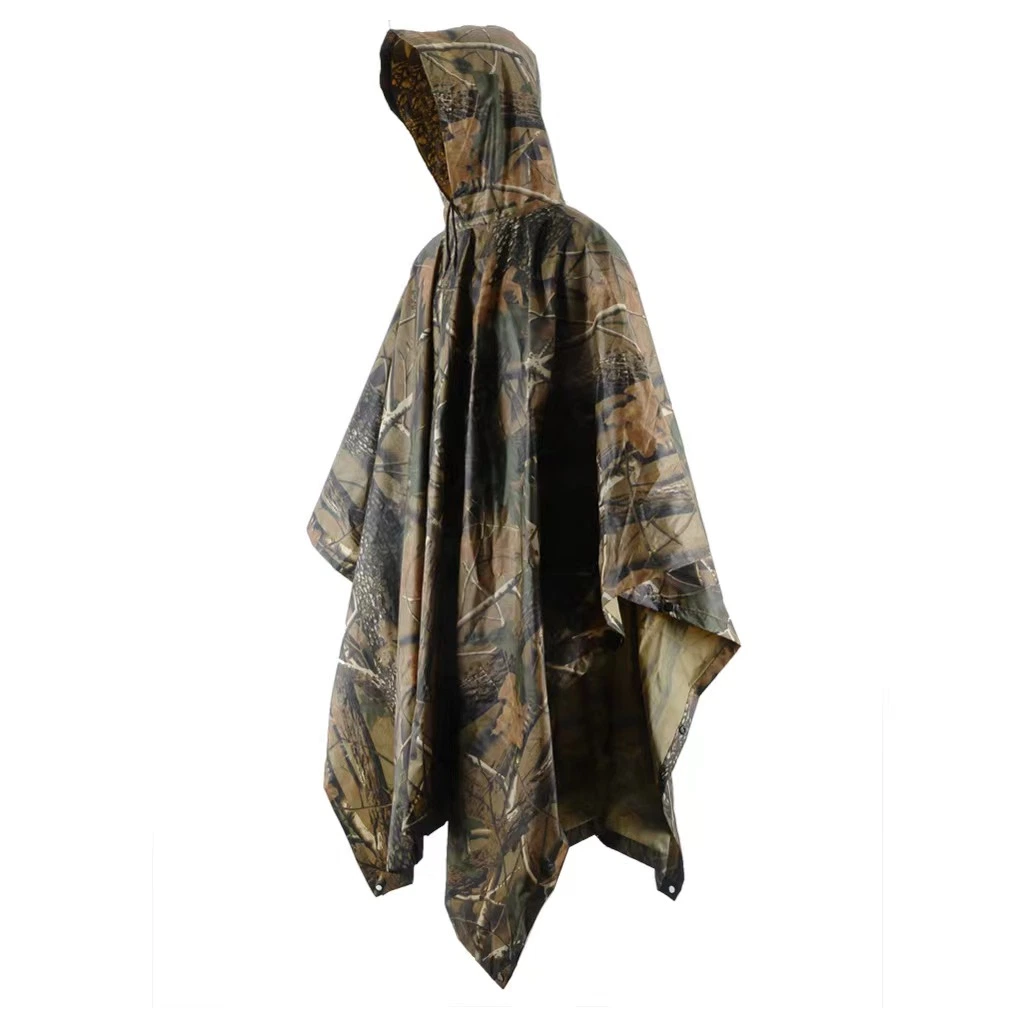 Durable Poncho Waterproof Rain Wear Coat Men's Camouflage Raincoat