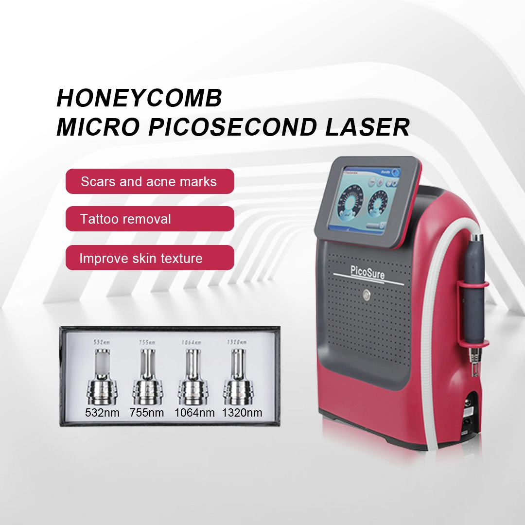 Alle Pigmentierung Entfernung Portable Pico Laser Pikosekunde Laser Tattoo Entfernung Maschine/1064 Nm 532nm 755nm