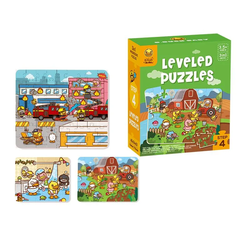 Petit puzzle animal gros morceau canard jaune 35 pièces