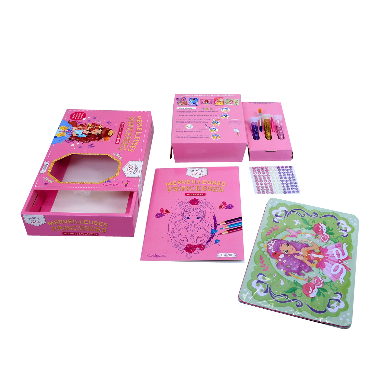 Farbe Geschenkbox Handwerk Papier Box Display-Set