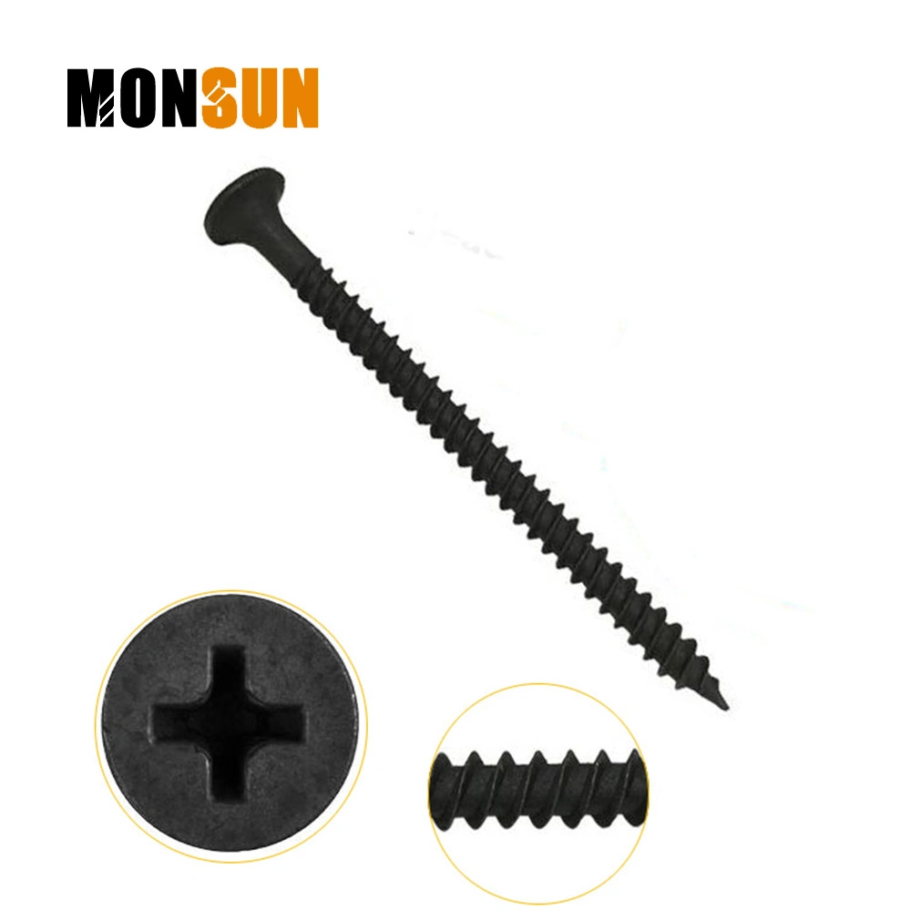 Black /Gray Phosphated Bugle Head Fine Thread Twin Fast Double Lead Thread Gypsum Nail Drywall Screws Made in China