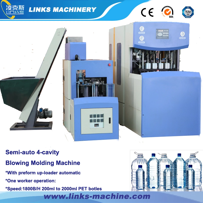 0.2 2L Semi Automatic Pet Water Juice Bottle Blowing Moulding Machine