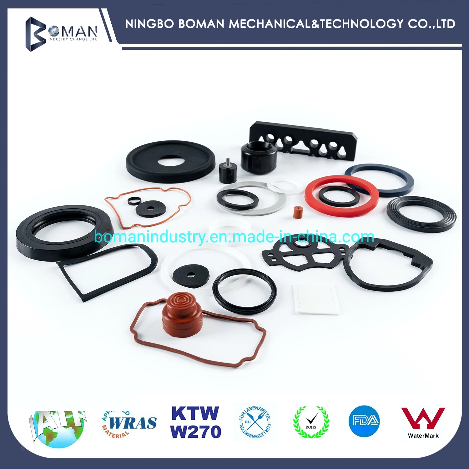 Metal Detectable Rubber Part O Ring Boned Washer Rubber Seal Manufacture