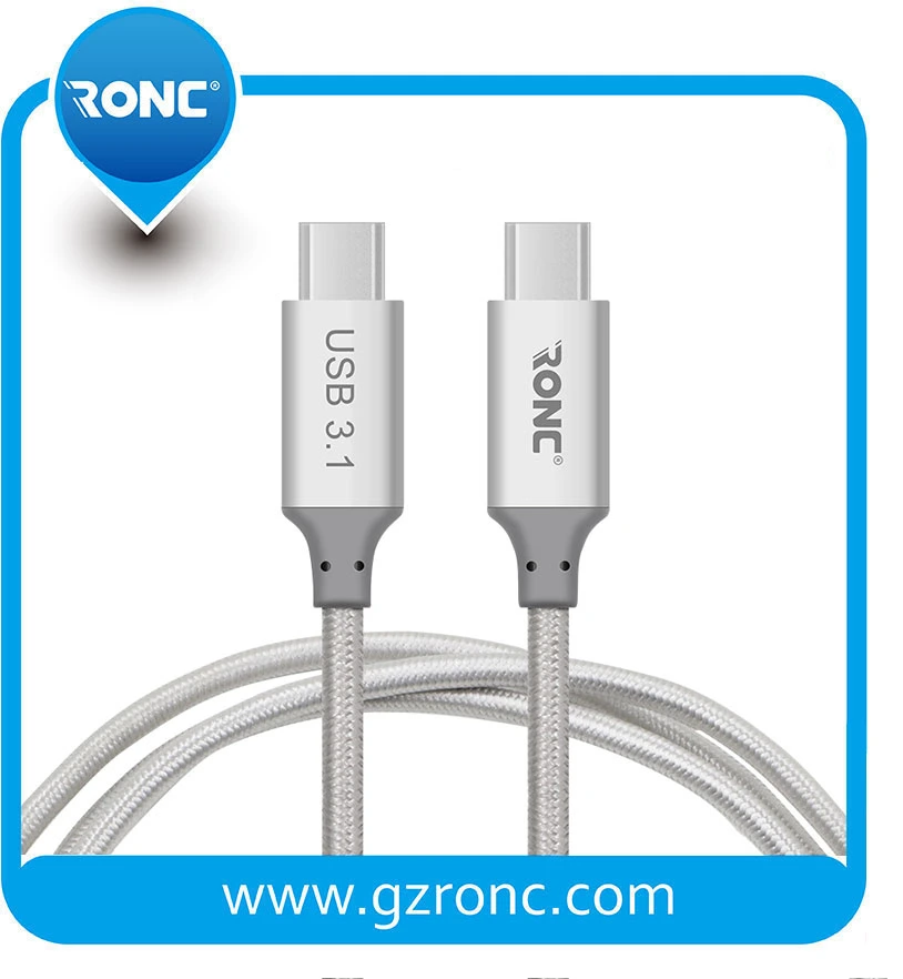 Tipo de malla de nylon OEM-C 3.1 USB de carga C Cable para Huawei Letv 2.0