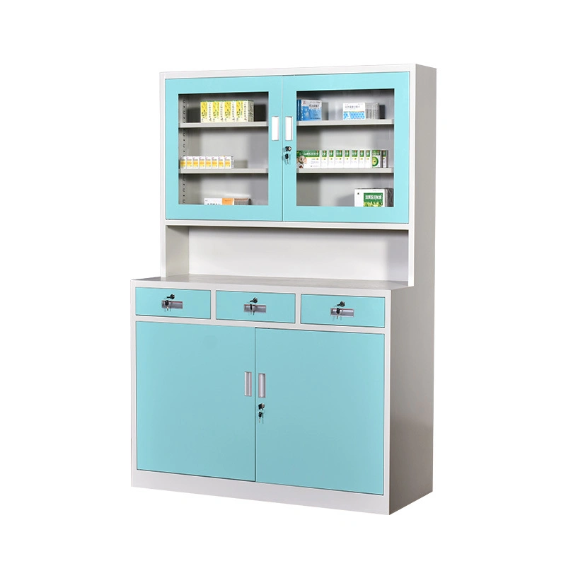 Hot Sale Medical Hospital Furniture Stainless Steel Pharmacy Filing File Cabinet Instrument Locker Storage Metal Hospital Cabinet (UL-22MD101)