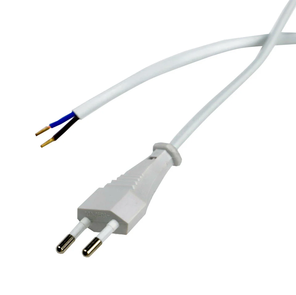 China Manufacturer 2 Prong 3 Prong AC Power Cord Us EU Standard Electrical Cable for TV CCTV