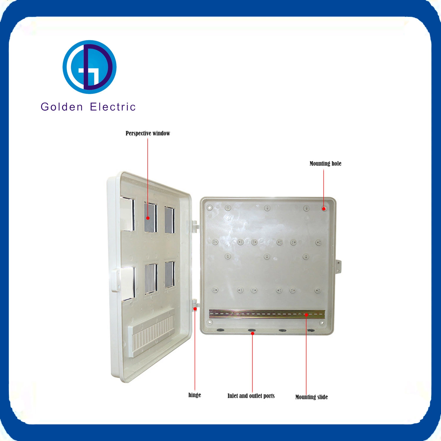 Resina de fibra de vidrio 6 Caja de Medidor eléctrico de conmutación doméstica