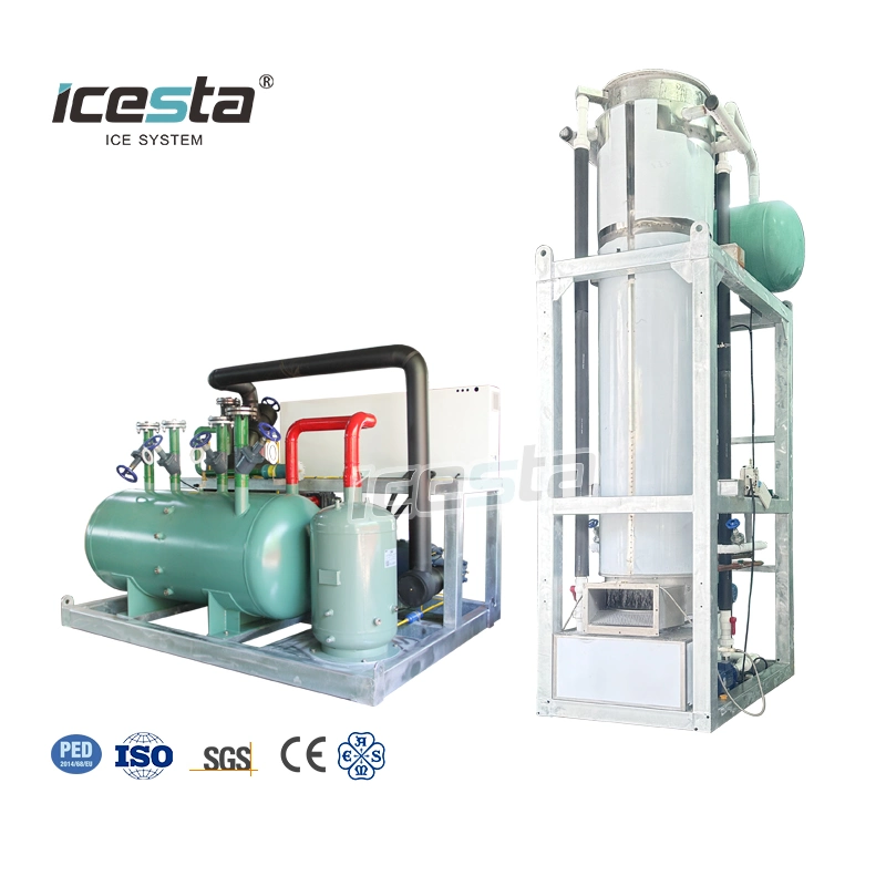 Icesta personalizado automático Nuevo estilo Alta productividad larga vida de servicio Máquina de tubos de hielo de 20 toneladas