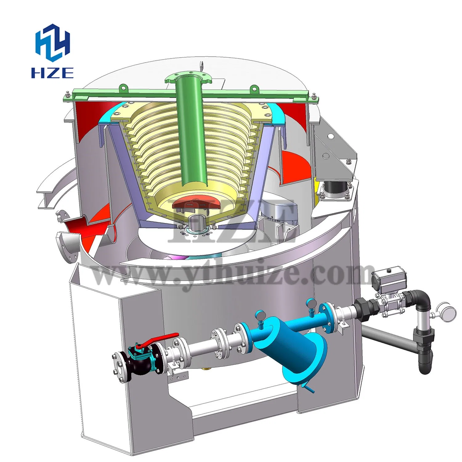 High Recovery Alluvial Placer Hard Rock Gold Centrifugal Concentrator