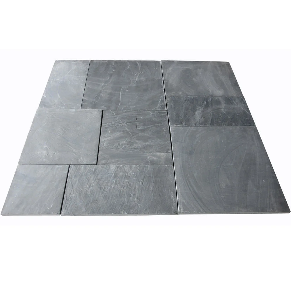 Natural Black Slate Outdoor Paving Tile for Garden Walk Way and Patio