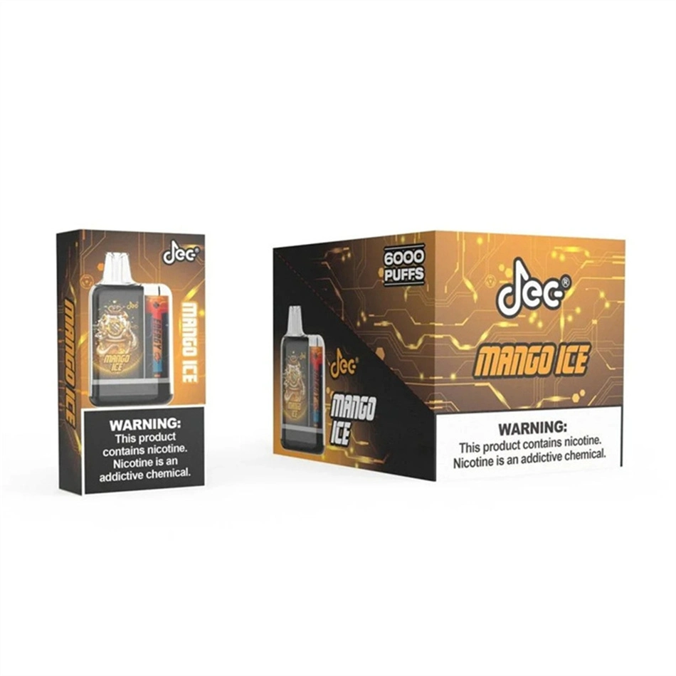 E Cigarette Price Vaporizer Jec Box 6000 Puffs Rechargeable Disposable/Chargeable Vape