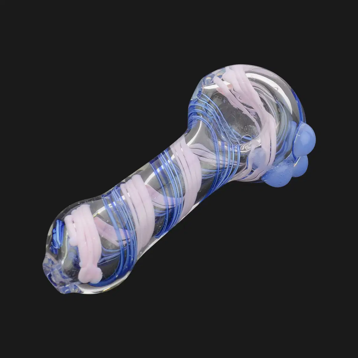 4" Slime Spiral Hand Pipe Löffel Custom Glass Pipe Glas Shisha