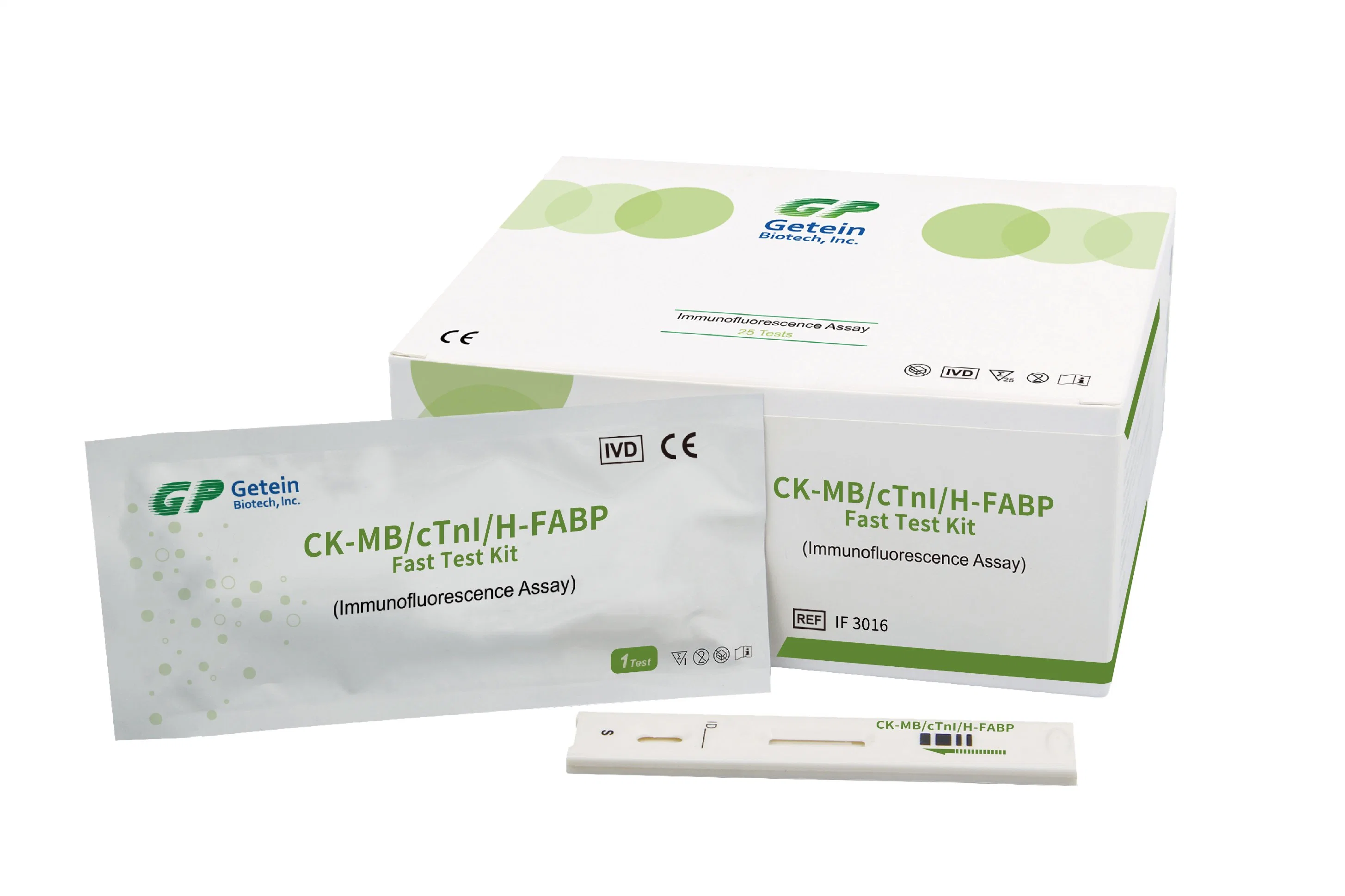 Getein Biotech CK-MB/Ctnl/H-Fabp Test-Kit für kardiale Marker für die schnelle Immunfluoreszenz