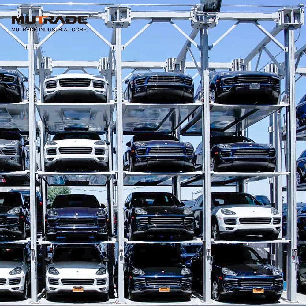 Mechanical Hydraulic 4 Post Car Rack Parking Lifts Equipment for Storage