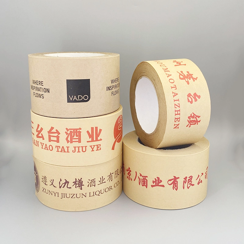 Wholesale/Supplier Eco Friendly Hot Melt Adhesive Logo Printing Packaging Kraft Paper Tape Price