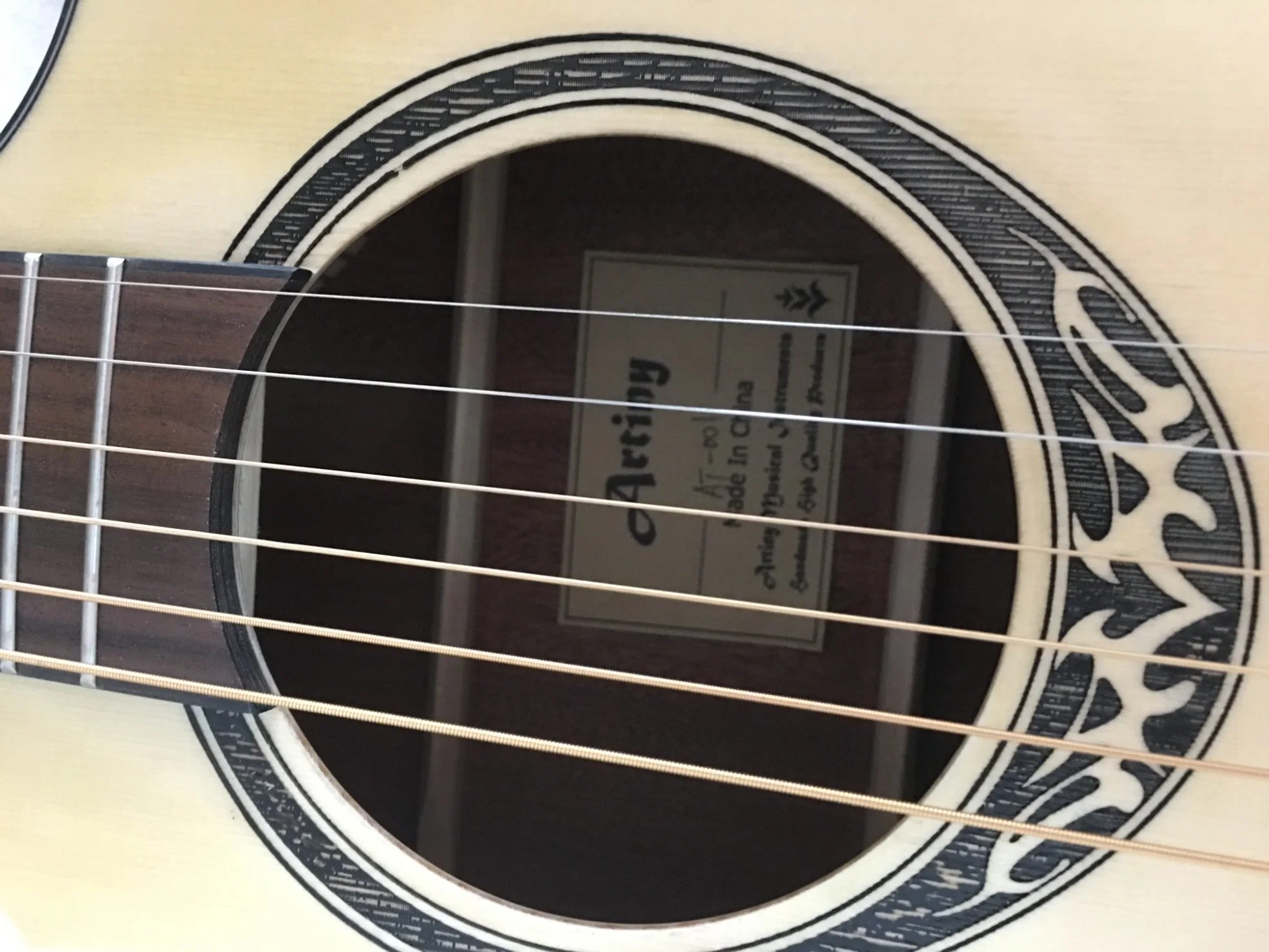 High quality/High cost performance  Full Size Advancing Student Cutawat Electric Acoustic Guitar