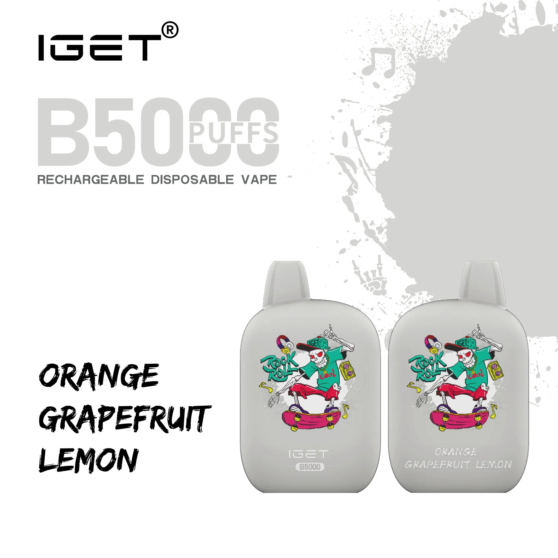 Hot Sale US Popular Iget B5000 Disposable/Chargeable Vape Disposable/Chargeable E Cigarette