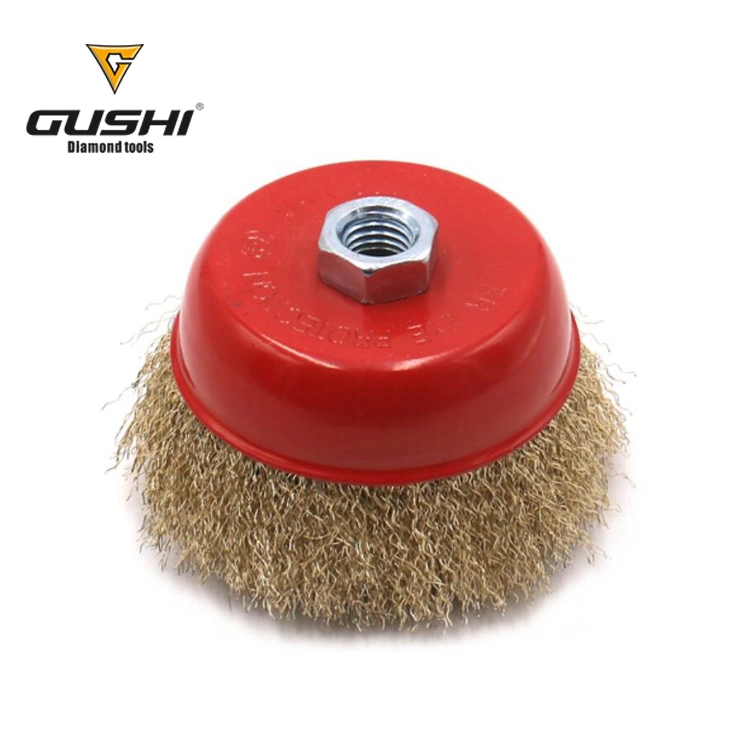 Flat Shape Bevle Brush Crimped Wire Brush