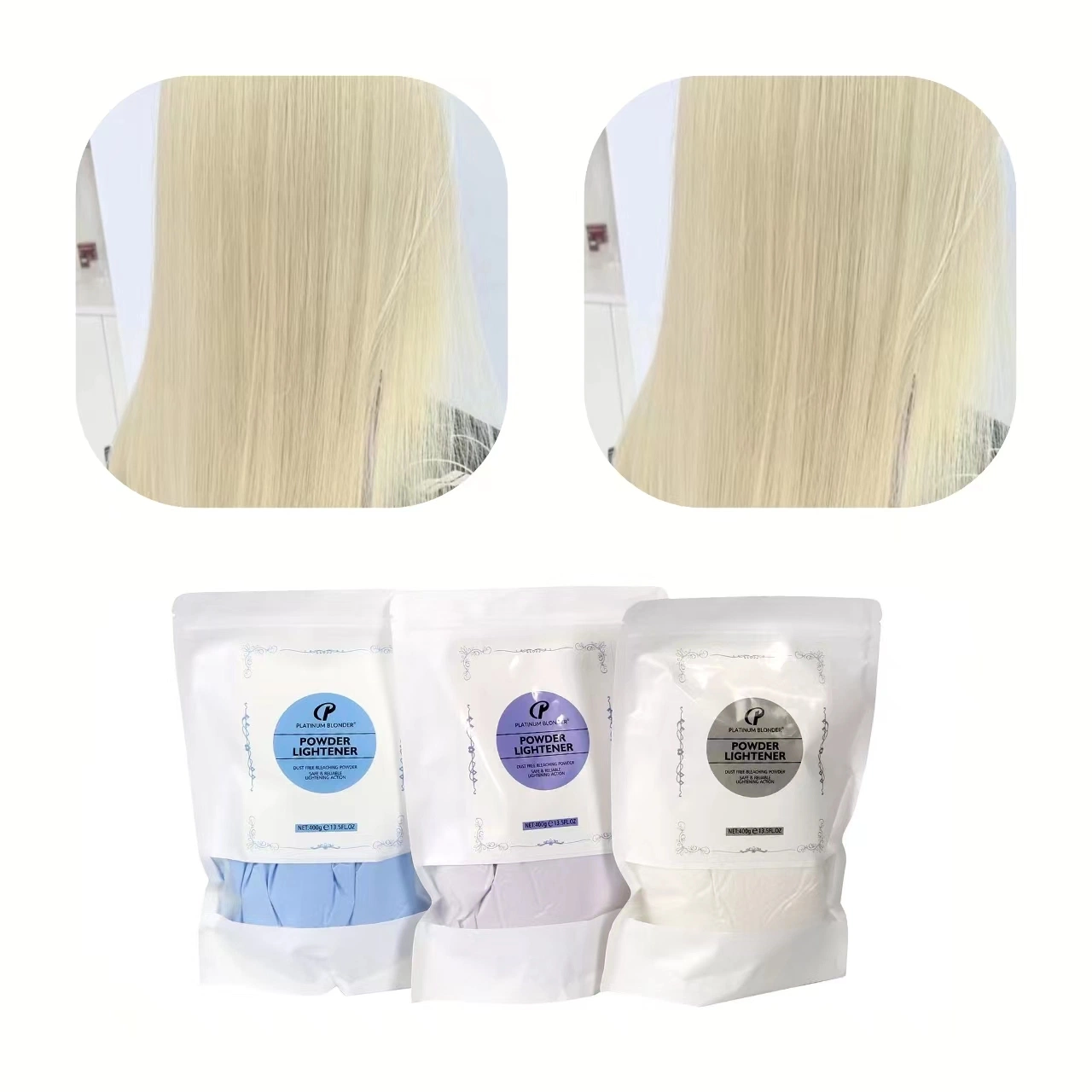 Blue Pigment Decolorant for Hair Bleaching Powder Lift to 8 Levels