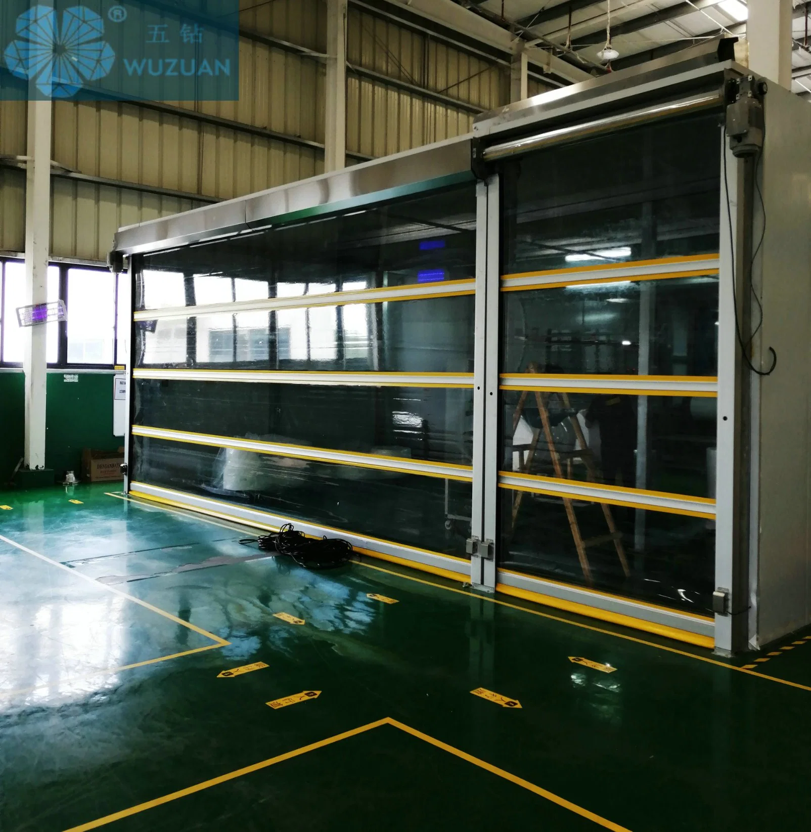 High Speed Automatic Industrial Electric PVC Transparent Rolling Door High Speed Rollup Full Clear PVC Rapid Security Door for Clear Room / Workshop / Warehouse