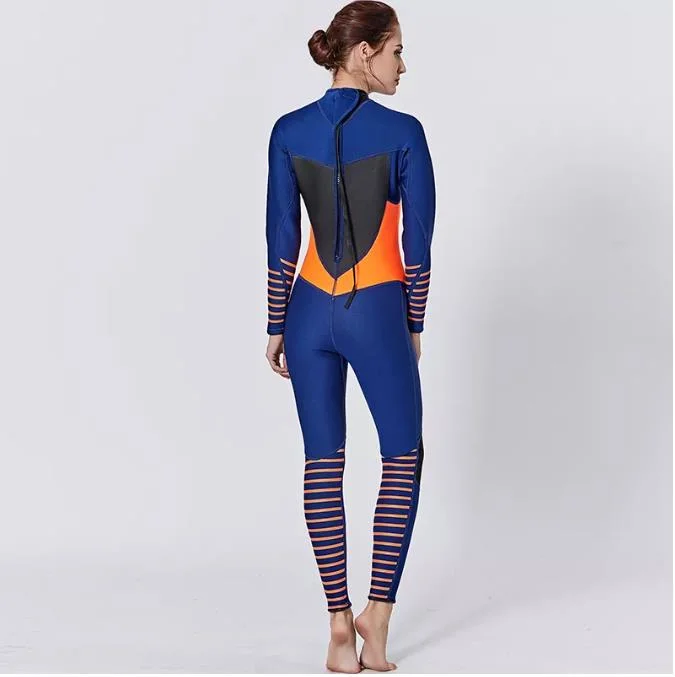 Les femmes en néoprène 3mm combinaison humide Retour Zipper Combinaison de plongée full body surf Plongée Bateau à vapeur combi