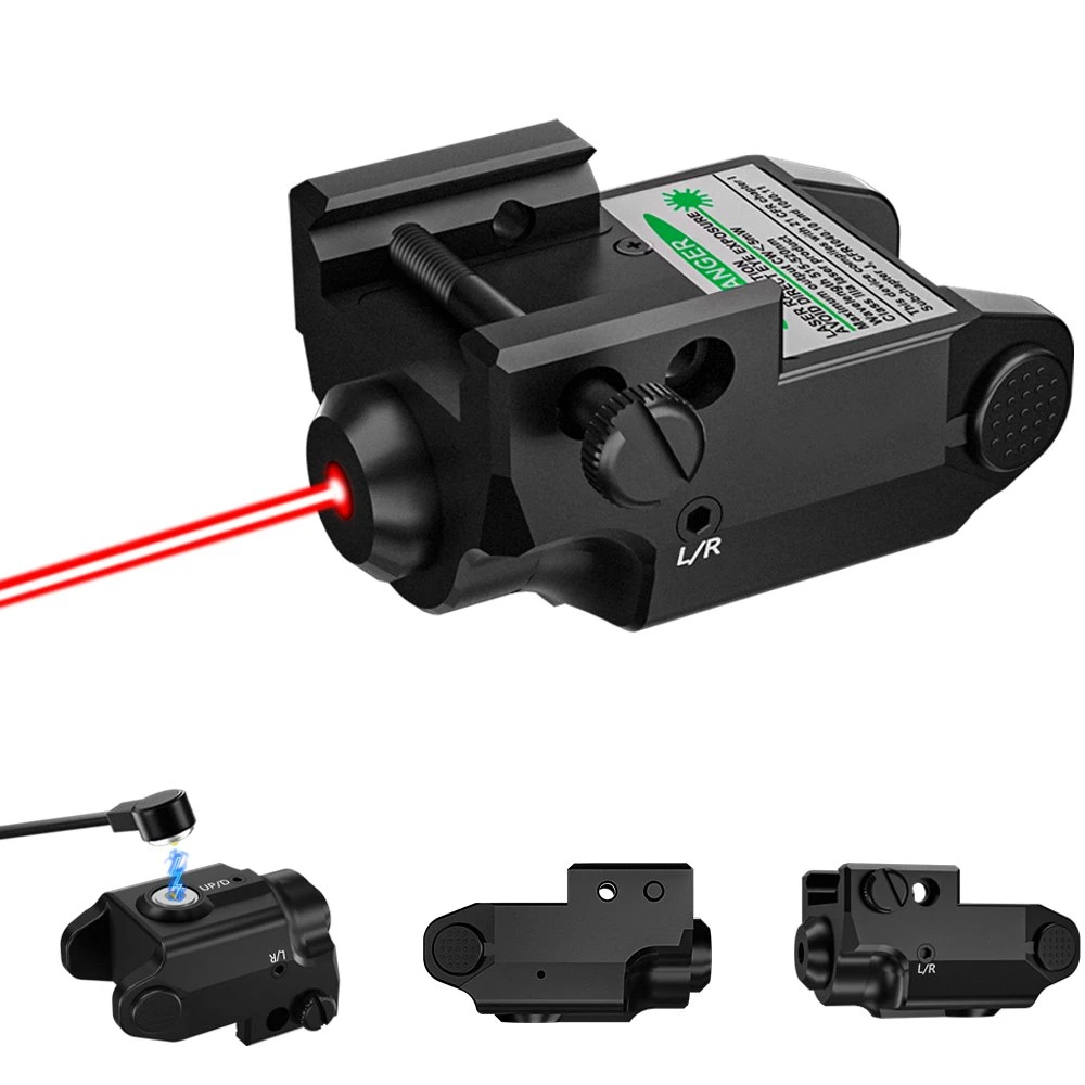 Tactical IR Laser Sight Magnetic Rechargeable Mini Gun DOT Sight Weapon Beam for 20mm Rail Built-in Battery