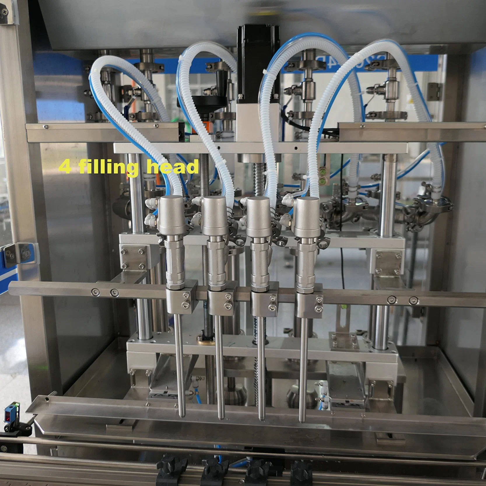 Automatic Dairy Bottle/Bottling Paste Liquid Filling and Capping Labeling Sealing Straight Line Packing Packaging Machine for Shampoo/Oil/Cosmetic/Cream