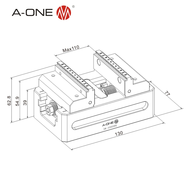 Lang Newest 205 Max Open Self Centering 5 Axis H125 Vise 3A-110186