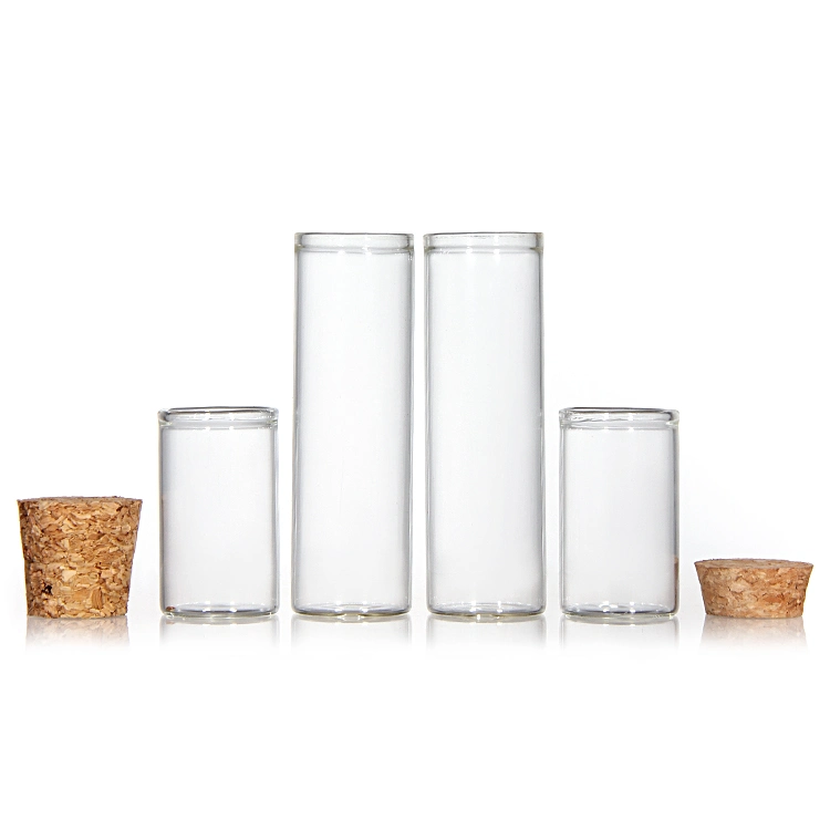 Eco-Friendly 2ml 3ml 4ml 5ml 6ml 10ml High Borosilicate Glass Tube with Cork Stoppers