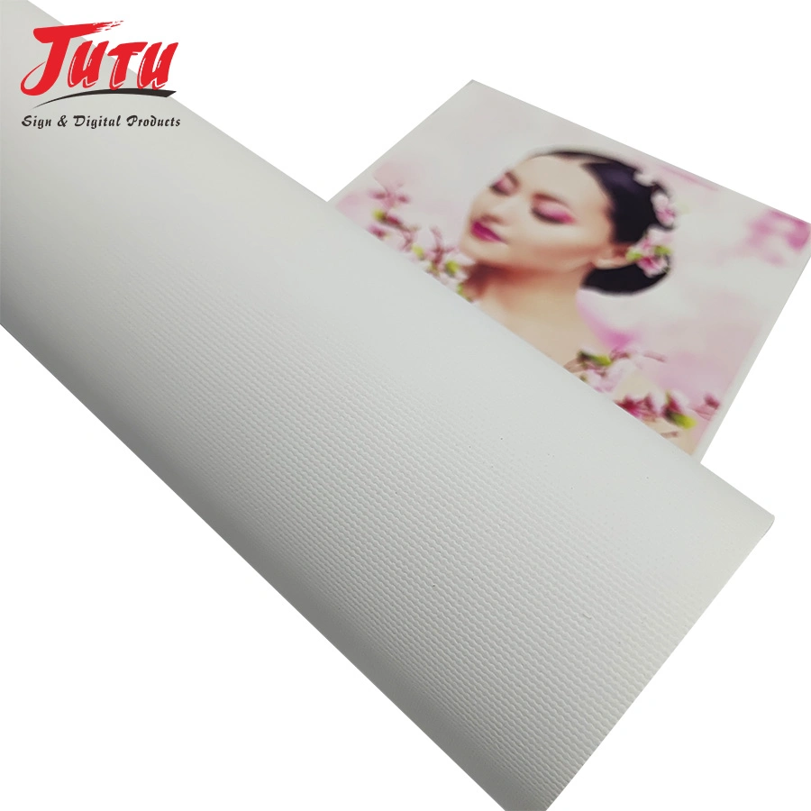 Blanc Jutu substrat pour l'impression de solvant Semi-Glossy Vutek de toile de polyester, Scitex, Nur, l'infini, de la flore