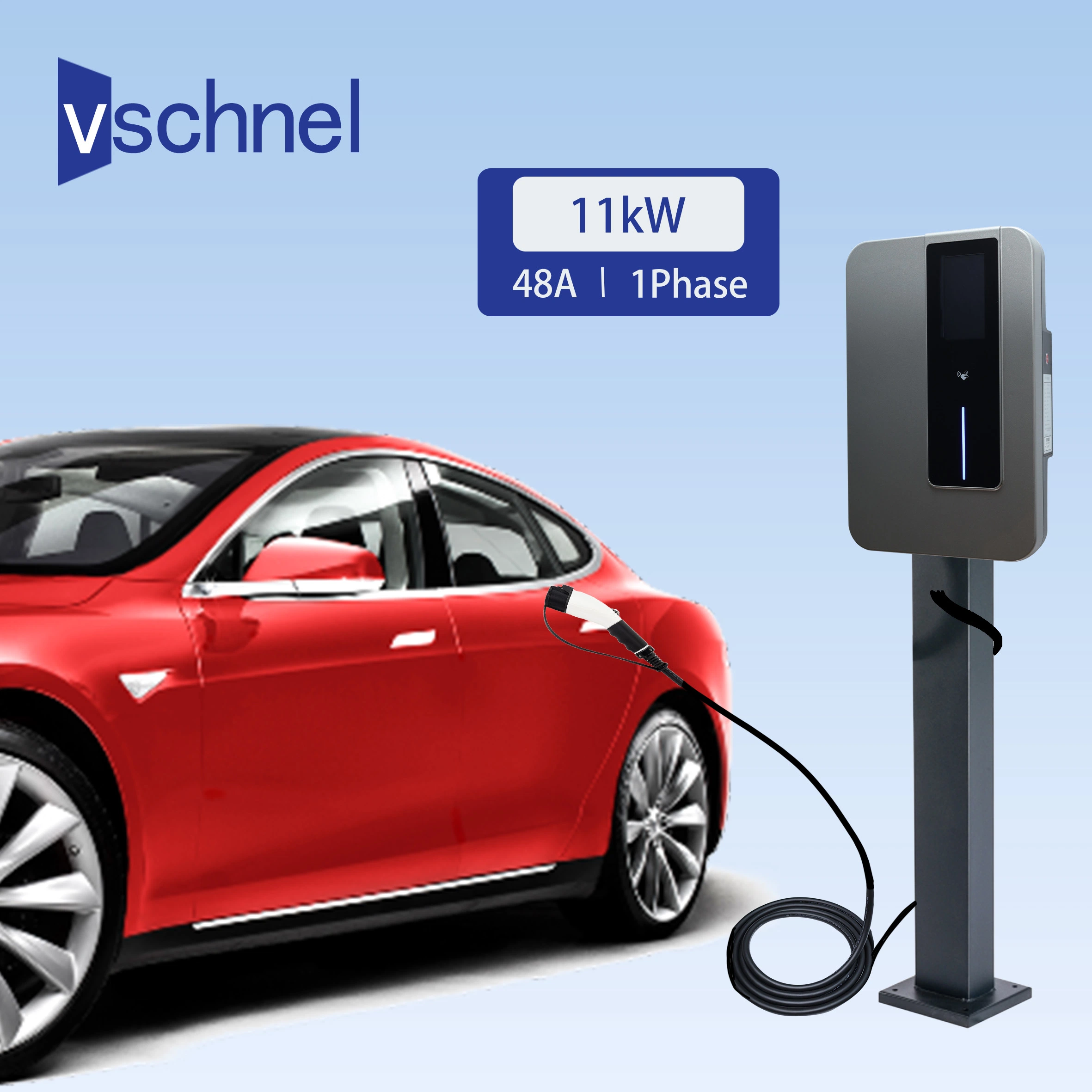 محول قابس كبل كهربائي من النوع 1 EV طراز Charger بسرعة شحن شاحن السيارة الكهربائية المحمول بقدرة 11 كيلو واط