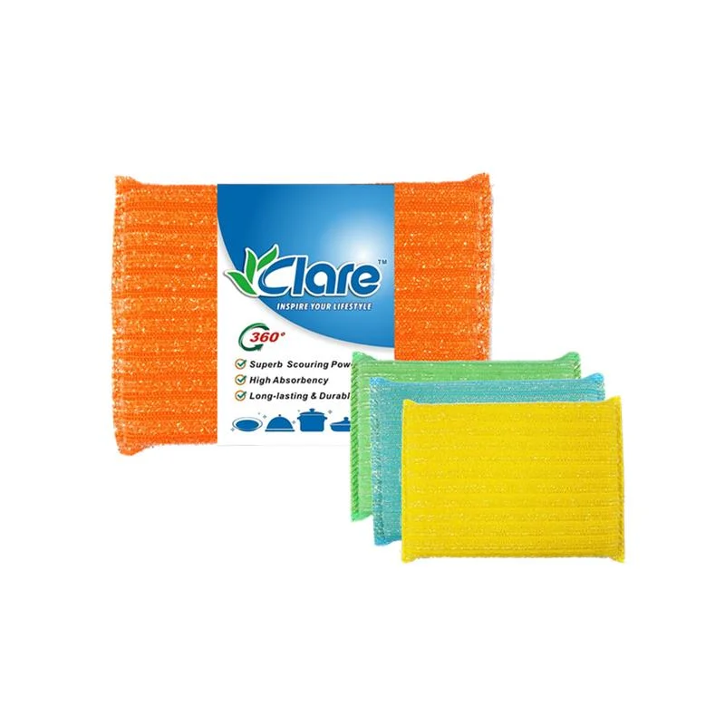 Haute qualité/performance à coût élevé éponge de nettoyage ménagers Scourer éponge pour cuisine de maillage